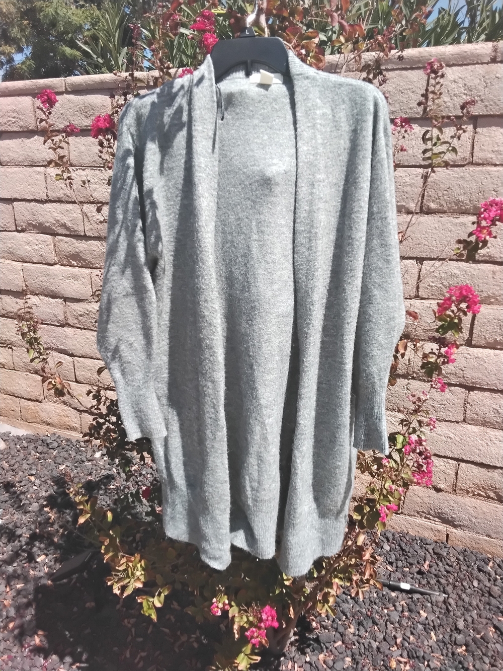 H&M Cozy Open-Front Gray Women's Sweater Cardigan Size M
